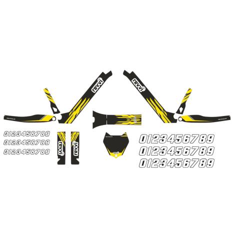 Revvi Graphics kit - Yellow/Black  - 18